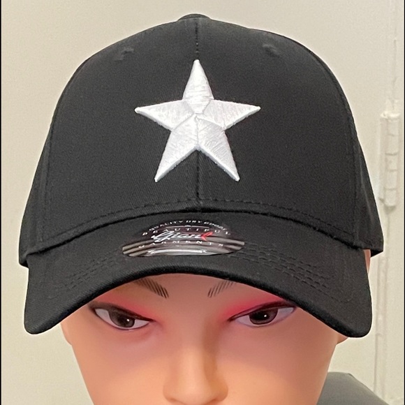 Black and White Star Patch Hat - Picture 1 of 2